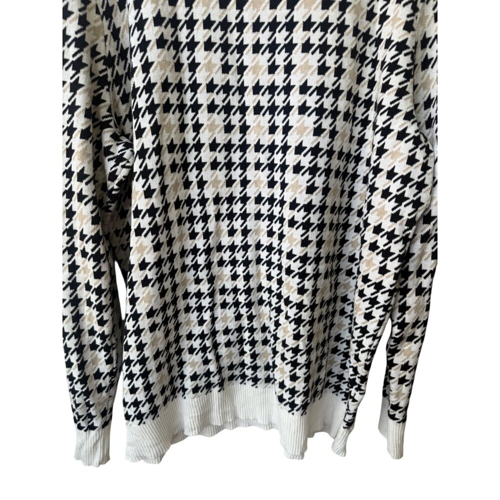 Shaquille O'Neal Mens Houndstooth Sweater Size 4XL Tall Printed Crewneck Winter - Picture 7 of 9